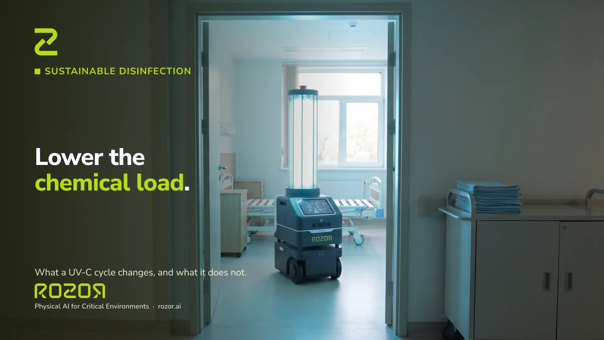 Sustainable hospital disinfection: lowering the chemical load — ROZOR