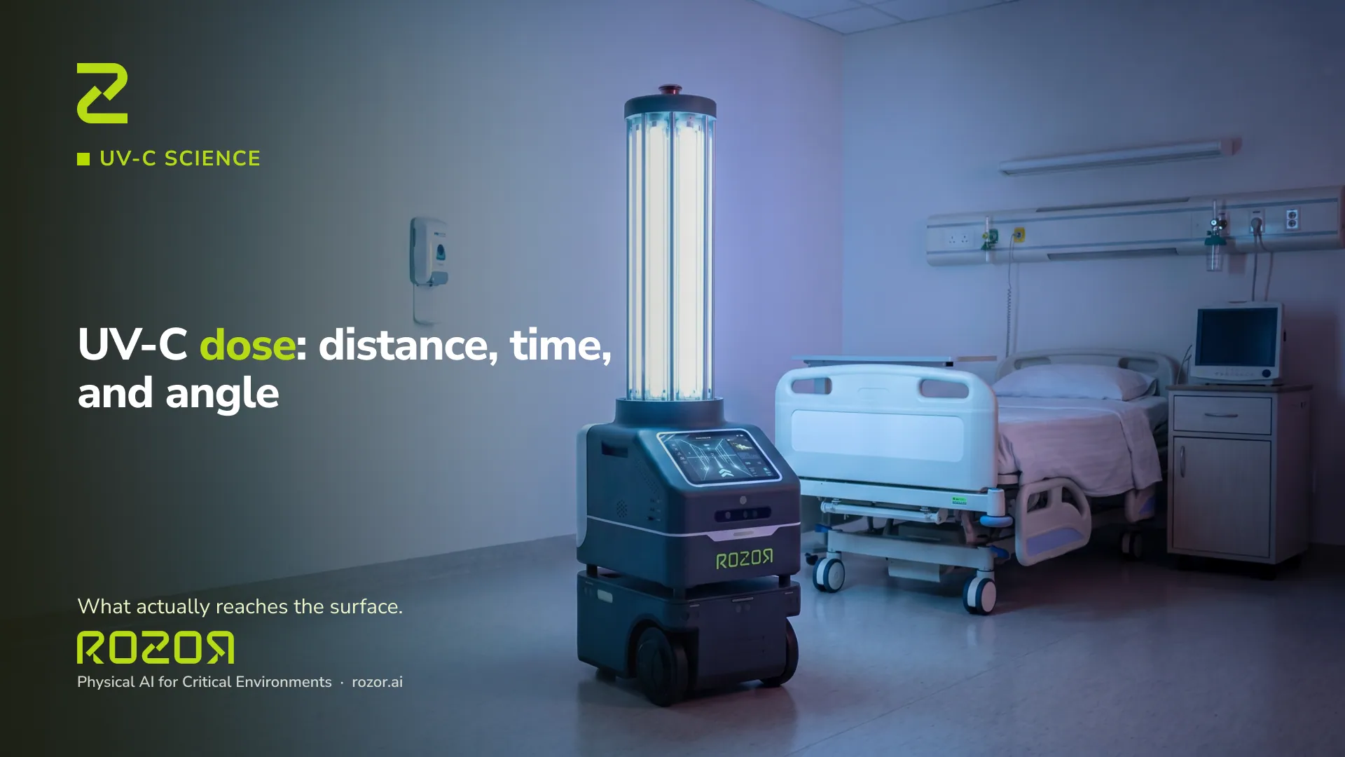 UV-C dose explained: distance, time, and angle — ROZOR